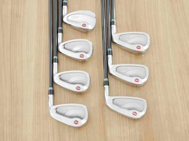 Iron set : PRGR : ชุดเหล็กกระเทย PRGR NEW Egg Forged (รุ่นปี 2020 ตีง่ายและไกลมากๆ เด้งสุดๆ COR 0.82) มีเหล็ก 6-Pw,Aw,As (7 ชิ้น) ก้านกราไฟต์ UST Mamiya ATTAS FF 85 Flex S