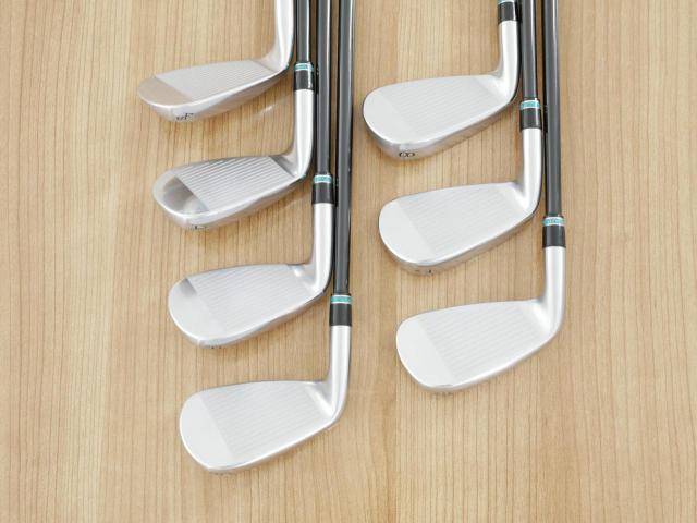 Iron set : PRGR : ชุดเหล็กกระเทย PRGR NEW Egg Forged (รุ่นปี 2020 ตีง่ายและไกลมากๆ เด้งสุดๆ COR 0.82) มีเหล็ก 6-Pw,Aw,As (7 ชิ้น) ก้านกราไฟต์ UST Mamiya ATTAS FF 85 Flex S