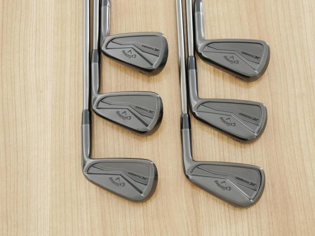 Iron set : Callaway : ชุดเหล็ก Callaway X Forged Black (รุ่นล่าสุด ปี 2024 นุ่ม แน่น หล่อมาก) มีเหล็ก 5-Pw (6 ชิ้น) ก้านเหล็ก NS Pro Modus 105 Flex S