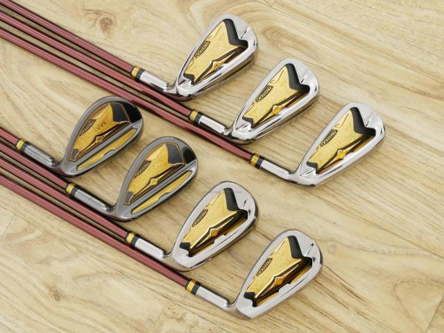 Iron set : Maruman : ชุดเหล็ก Maruman Majesty Prestigio X (รุ่นท๊อปสุด ออกปี 2019 หน้าเด้ง ตีไกลมาก ของใหม่ 1.2 แสนบาท) มีเหล็ก 7-10,Pw,Aw,Sw (7 ชิ้น เทียบเท่า 6-Pw,Aw,Sw) ก้านกราไฟต์ Flex R