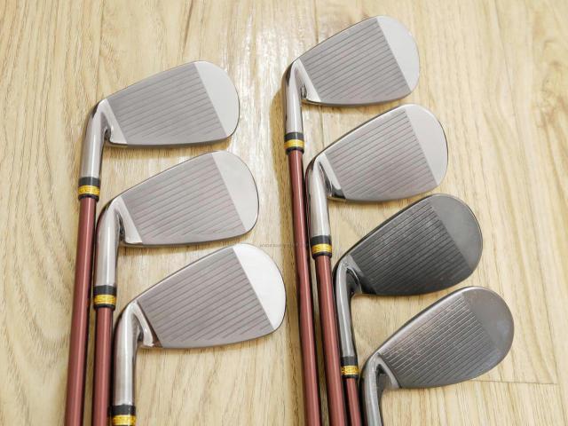Iron set : Maruman : ชุดเหล็ก Maruman Majesty Prestigio X (รุ่นท๊อปสุด ออกปี 2019 หน้าเด้ง ตีไกลมาก ของใหม่ 1.2 แสนบาท) มีเหล็ก 7-10,Pw,Aw,Sw (7 ชิ้น เทียบเท่า 6-Pw,Aw,Sw) ก้านกราไฟต์ Flex R