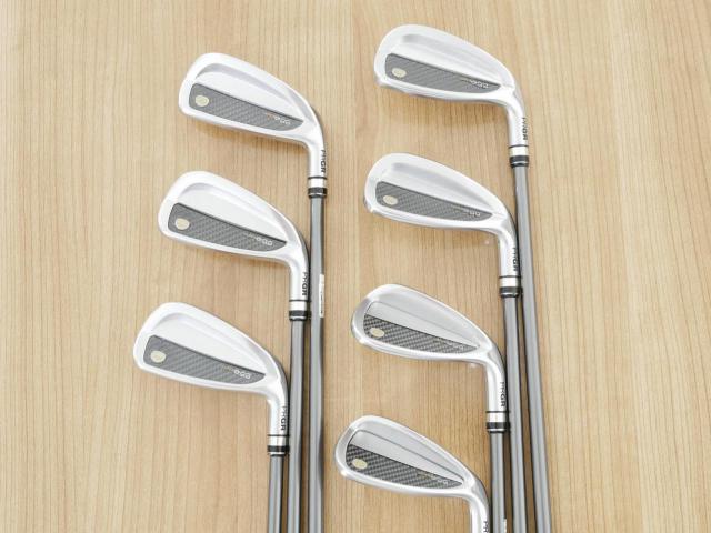 Iron set : PRGR : ชุดเหล็กกระเทย PRGR Super Egg Iron (รุ่นปี 2023 ตัวท๊อปสุด หน้าเด้งเกินกฏ ใช้แข่งไม่ได้ ตีไกลมากๆ) มีเหล็ก 7-Pw,Aw,As,Sw (7 ชิ้น) ก้านกราไฟต์ Flex R (M-37)