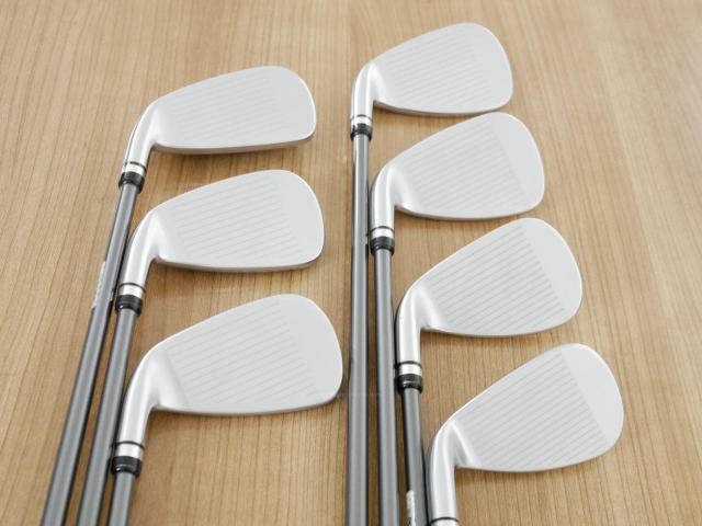 Iron set : PRGR : ชุดเหล็กกระเทย PRGR Super Egg Iron (รุ่นปี 2023 ตัวท๊อปสุด หน้าเด้งเกินกฏ ใช้แข่งไม่ได้ ตีไกลมากๆ) มีเหล็ก 7-Pw,Aw,As,Sw (7 ชิ้น) ก้านกราไฟต์ Flex R (M-37)