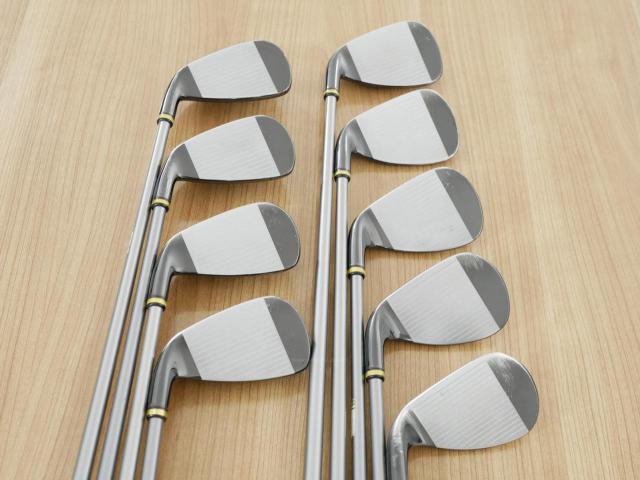 Iron set : PRGR : ชุดเหล็กกระเทย PRGR Super Egg Iron (ปี 2018 ตัวท๊อปสุด หน้าเด้งเกินกฏ ใช้แข่งไม่ได้ ตีไกมลมากๆ) มีเหล็ก 5-Pw,Aw,As,Sw (9 ชิ้น) ก้านกราไฟต์ Flex R (M-37)