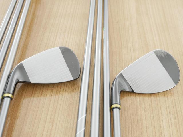 Iron set : PRGR : ชุดเหล็กกระเทย PRGR Super Egg Iron (ปี 2018 ตัวท๊อปสุด หน้าเด้งเกินกฏ ใช้แข่งไม่ได้ ตีไกมลมากๆ) มีเหล็ก 5-Pw,Aw,As,Sw (9 ชิ้น) ก้านกราไฟต์ Flex R (M-37)