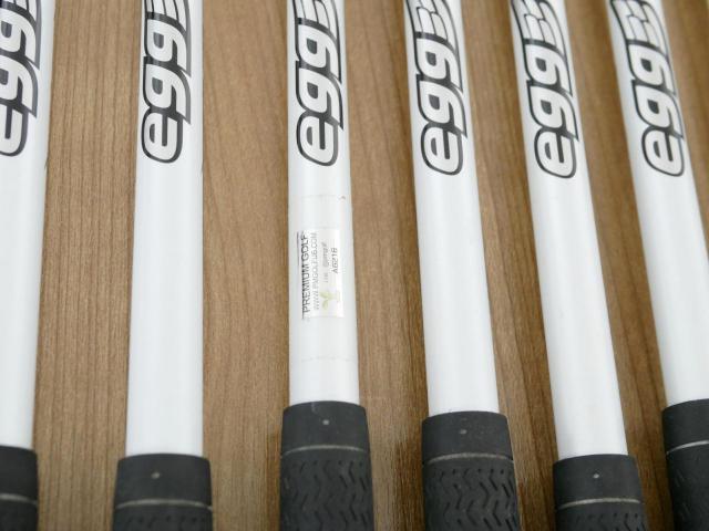 Iron set : PRGR : ชุดเหล็กกระเทย PRGR Super Egg Iron (ปี 2018 ตัวท๊อปสุด หน้าเด้งเกินกฏ ใช้แข่งไม่ได้ ตีไกมลมากๆ) มีเหล็ก 5-Pw,Aw,As,Sw (9 ชิ้น) ก้านกราไฟต์ Flex R (M-37)