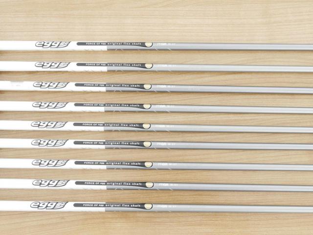 Iron set : PRGR : ชุดเหล็กกระเทย PRGR Super Egg Iron (ปี 2018 ตัวท๊อปสุด หน้าเด้งเกินกฏ ใช้แข่งไม่ได้ ตีไกมลมากๆ) มีเหล็ก 5-Pw,Aw,As,Sw (9 ชิ้น) ก้านกราไฟต์ Flex R (M-37)