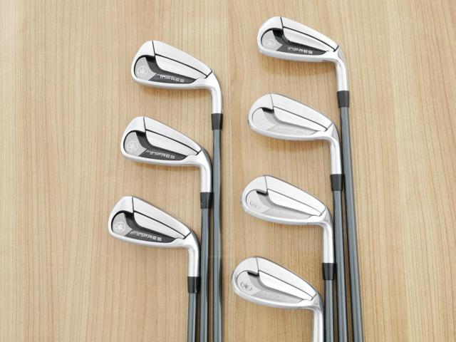 Iron set : Yamaha : ชุดเหล็ก Yamaha Inpres DriveStar Type D (รุ่นล่าสุด ออกปี 2024 ตีไกลที่สุด ไกลกว่าเหล็กทั่วไป 2 เบอร์ หน้าเด้งมากๆ) มีเหล็ก 7-Pw,Aw,As,Sw (7 ชิ้น) ก้านกราไฟต์ Fujikura Speeder NX M-425i Flex R