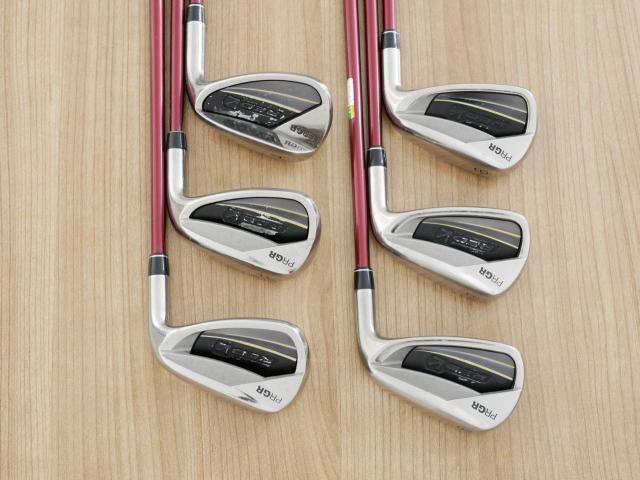 Iron set : PRGR : ชุดเหล็ก PRGR Red Titan Face (รุ่นปี 2018 หน้าเด้ง ตีไกลมาก) มีเหล็ก 6-Pw,Aw (6 ชิ้น) ก้านกราไฟต์ M-37 Flex R