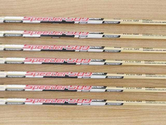 Iron set : Katana : ชุดเหล็ก Katana Sword Sniper 589 (หน้าเด้ง) มีเหล็ก 6-Pw,Aw,Sw (7 ชิ้น) ก้านกราไฟต์ Speeder 589 Flex SR