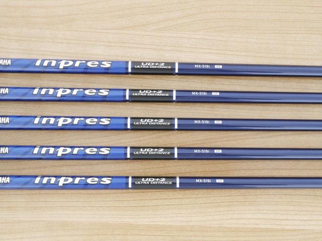 Iron set : Yamaha : ชุดเหล็ก Yamaha Inpres UD+2 (ออกปี 2019 ตีไกลที่สุด ไกลกว่าเหล็กทั่วไป 2 เบอร์ หน้าเด้ง COR 0.822) มีเหล็ก 7-Pw,Aw (5 ชิ้น) ก้านกราไฟต์ Flex SR