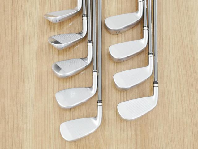 Iron set : PRGR : ชุดเหล็กกระเทย PRGR Super Egg Iron (รุ่นปี 2023 ตัวท๊อปสุด หน้าเด้งเกินกฏ ใช้แข่งไม่ได้ ตีไกลมากๆ) มีเหล็ก 5-Pw,Aw,As,Sw (9 ชิ้น เต็มเซ็ต) ก้านกราไฟต์ Flex SR (M-40)