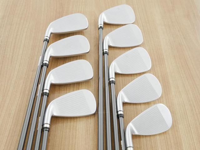Iron set : PRGR : ชุดเหล็กกระเทย PRGR Super Egg Iron (รุ่นปี 2023 ตัวท๊อปสุด หน้าเด้งเกินกฏ ใช้แข่งไม่ได้ ตีไกลมากๆ) มีเหล็ก 5-Pw,Aw,As,Sw (9 ชิ้น เต็มเซ็ต) ก้านกราไฟต์ Flex SR (M-40)