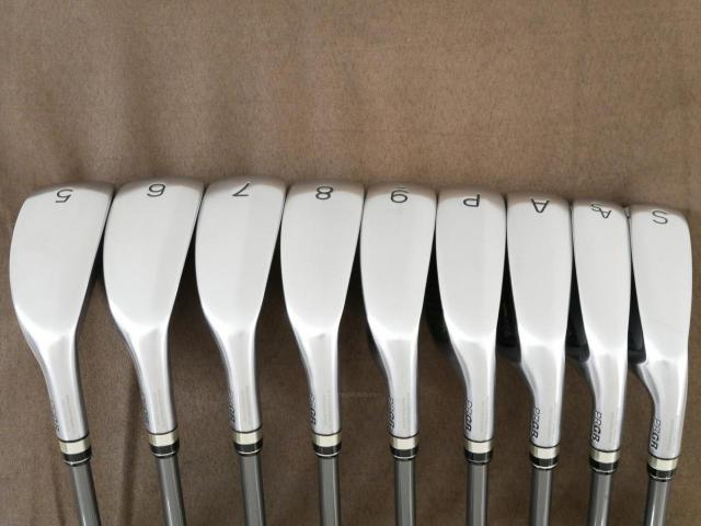 Iron set : PRGR : ชุดเหล็กกระเทย PRGR Super Egg Iron (รุ่นปี 2023 ตัวท๊อปสุด หน้าเด้งเกินกฏ ใช้แข่งไม่ได้ ตีไกลมากๆ) มีเหล็ก 5-Pw,Aw,As,Sw (9 ชิ้น เต็มเซ็ต) ก้านกราไฟต์ Flex SR (M-40)