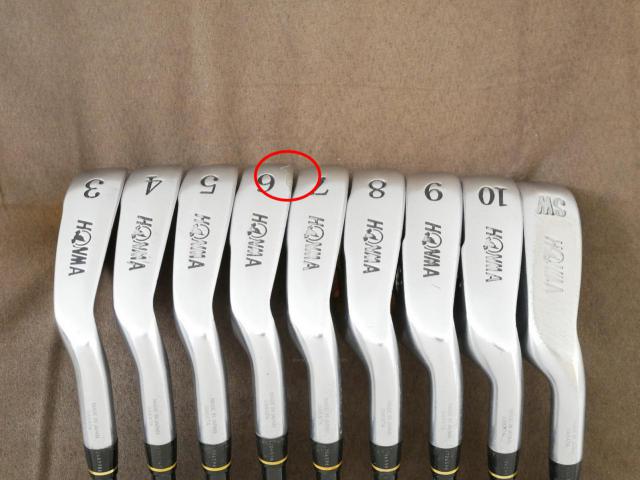 Iron set : Honma : **มีตำหนิ ก้าน 3 ดาว** ชุดเหล็ก Honma TwinMarks MG818 (รุ่นหายากก) มีเหล็ก 3-10,Sw (9 ชิ้น) ก้านกราไฟต์ ARMRQ 851 Flex R (3 ดาว)