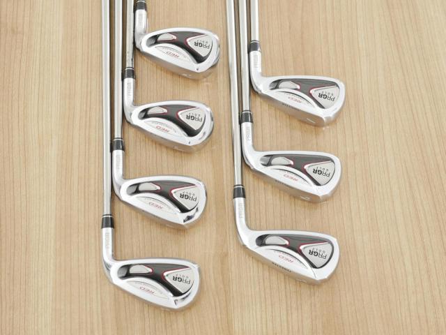 Iron set : PRGR : ชุดเหล็ก PRGR Red 505 (ใบใหญ่ หน้า Maraging ใส เด้ง) มีเหล็ก 5-Pw,Aw (7 ชิ้น) ก้านกราไฟต์ UST Mamiya ATTAS 60 Flex R