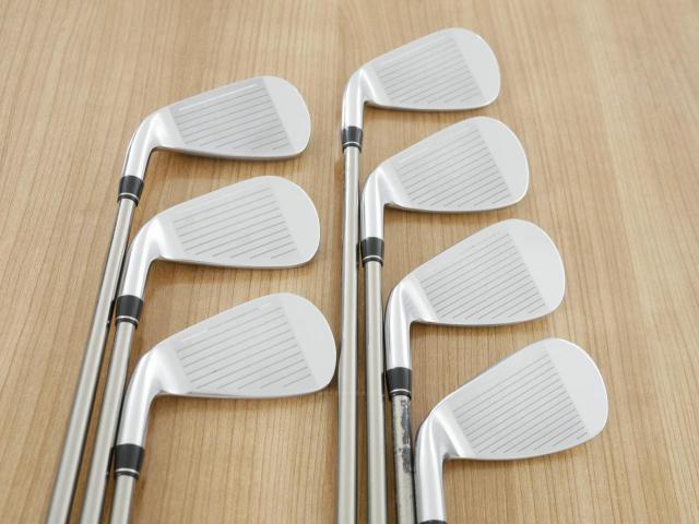 Iron set : PRGR : ชุดเหล็ก PRGR Red 505 (ใบใหญ่ หน้า Maraging ใส เด้ง) มีเหล็ก 5-Pw,Aw (7 ชิ้น) ก้านกราไฟต์ UST Mamiya ATTAS 60 Flex R
