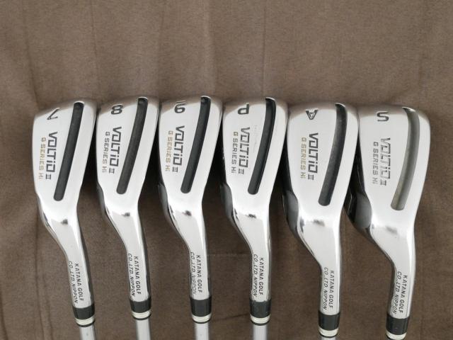 Iron set : Katana : ชุดเหล็กกระเทย Katana Voltio III G Series Hi (ตีง่าย ไกลมาก) มีเหล็ก 7-Pw,Aw,Sw (6 ชิ้น ระยะเทียบเท่า เหล็ก 6-Pw,Sw) ก้าน Tour AD VS-5 Flex R