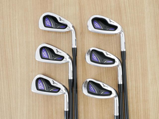 Iron set : Mizuno : ชุดเหล็ก Mizuno JPX EIII SV Hot Metal (ตัวท้อป ใบใหญ่ที่สุดของ Mizuno ตีง่ายมาก หน้าเด้ง ตีไกล) มีเหล็ก 6-Pw,Aw (6 ชิ้น) ก้านกราไฟต์ Flex SR