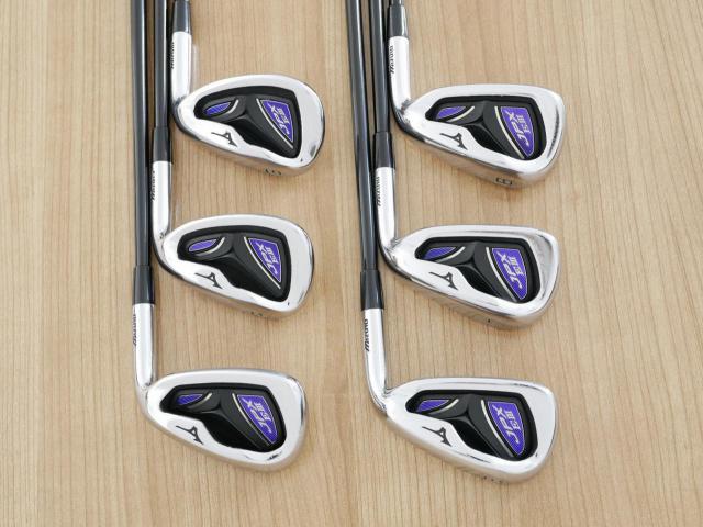 Iron set : Mizuno : ชุดเหล็ก Mizuno JPX EIII SV Hot Metal (ตัวท้อป ใบใหญ่ที่สุดของ Mizuno ตีง่ายมาก หน้าเด้ง ตีไกล) มีเหล็ก 6-Pw,Aw (6 ชิ้น) ก้านกราไฟต์ Flex SR