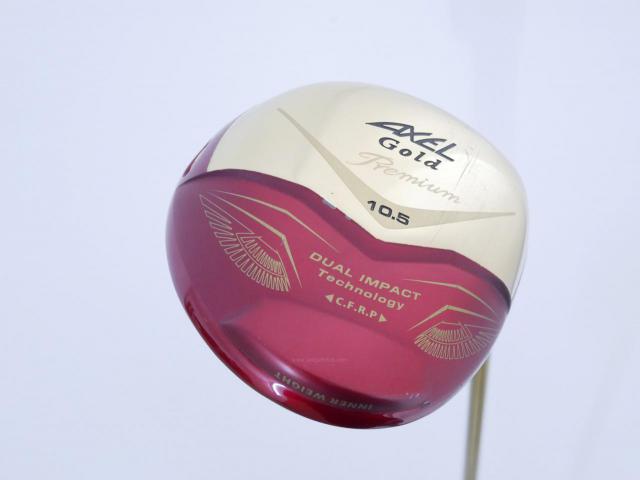 Driver : Tsuruya : ไดรเวอร์ Tsuruya AXEL Gold Premium IV (รุ่นปี 2021 ตัวท๊อป หน้าเด้งสุดๆ COR 0.87 ของใหม่ 4 หมื่น) Loft 10.5 Flex S