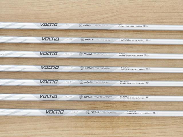 Iron set : Katana : ชุดเหล็ก Katana Voltio NINJA Model V (ปี 2020 หน้าเด้ง ตีไกล) มีเหล็ก 6-Pw,Aw,Sw (7 ชิ้น) ก้านกราไฟต์ Fujikura Voltio 40 Flex R