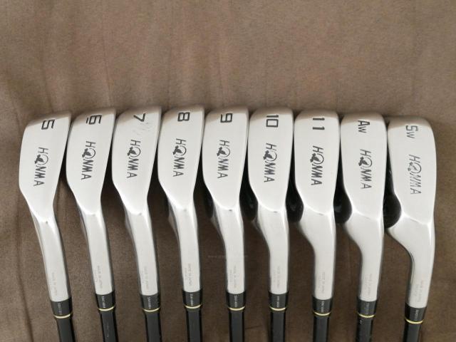 Iron set : Honma : ชุดเหล็ก Honma AMAZING Spec II (หน้าเด้ง โกงองศาสุดๆ ไกลที่สุด) มีเหล็ก 5-11,Aw,Sw (9 ชิ้น ระยะเทียบเท่า 4-Pw,Aw,Sw) ก้าน AMAZING SPEC Feather & Feather FLex R