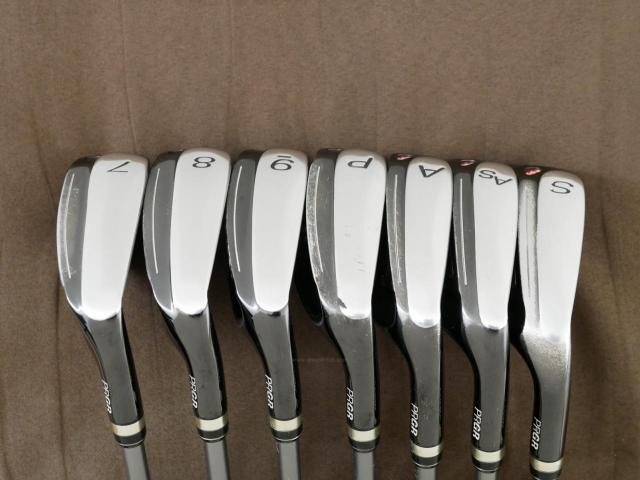 Iron set : PRGR : ชุดเหล็กกระเทย PRGR New Egg Iron (รุ่นปี 2017 ตีง่ายและไกลมาก) มีเหล็ก 7-Pw,Aw,As,Sw (7 ชิ้น) ก้านกราไฟต์ Flex SR (M-40)