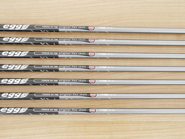 Iron set : PRGR : ชุดเหล็กกระเทย PRGR New Egg Iron (รุ่นปี 2017 ตีง่ายและไกลมาก) มีเหล็ก 7-Pw,Aw,As,Sw (7 ชิ้น) ก้านกราไฟต์ Flex SR (M-40)