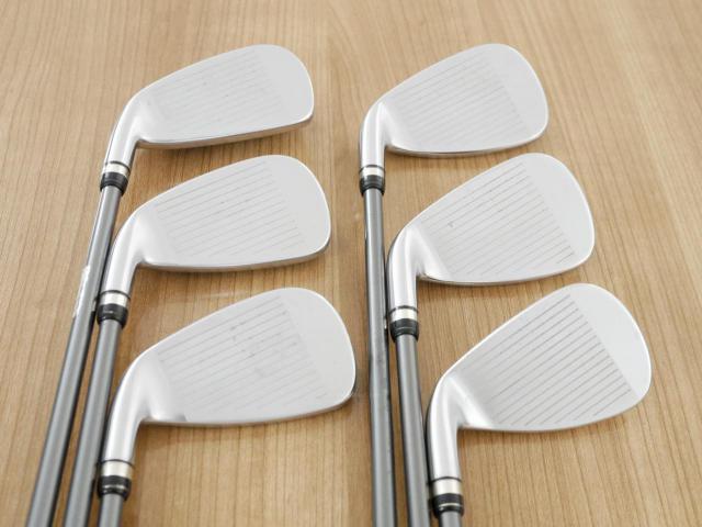 Iron set : PRGR : ชุดเหล็กกระเทย PRGR Super Egg Iron (รุ่นปี 2023 ตัวท๊อปสุด หน้าเด้งเกินกฏ ใช้แข่งไม่ได้ ตีไกลมากๆ) มีเหล็ก 7-Pw,Aw,As (6 ชิ้น)  ก้านกราไฟต์ Flex SR (M-40)
