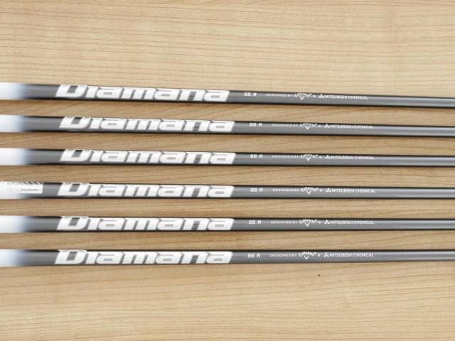 Iron set : Callaway : ชุดเหล็ก Callaway APEX DCB Forged (ปี 2022) มีเหล็ก 5-Pw (6 ชิ้น) ก้านกราไฟต์ Mitsubishi Diamana 55 Flex R