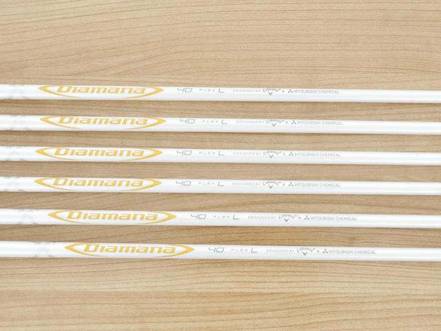 Lady club : All : ชุดเหล็ก Callaway Mavrik MAX (ออกปี 2020 ตีง่าย ไกลมากๆ) มีเหล็ก 7-Pw,Aw,Sw (6 ชิ้น) ก้านกราไฟต์ Mitsubishi Diamana 40 Flex L