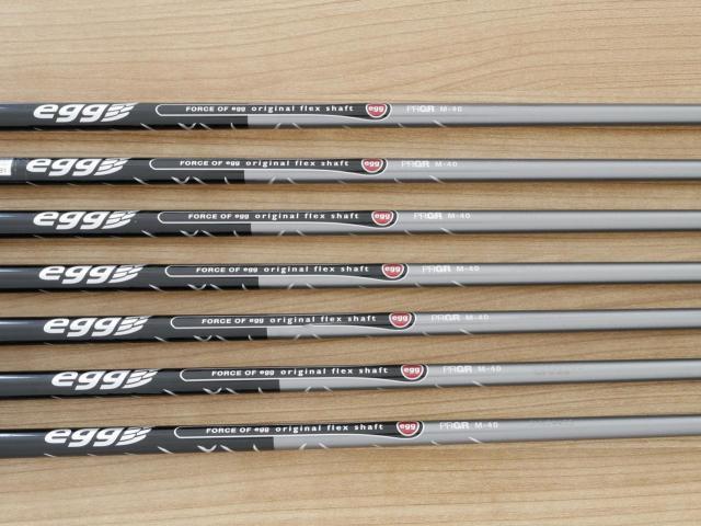 Iron set : PRGR : ชุดเหล็กกระเทย PRGR New Egg Iron (รุ่นปี 2017 ตีง่ายและไกลมาก) มีเหล็ก 7-Pw,Aw,As,Sw (7 ชิ้น) ก้านกราไฟต์ Flex SR (M-40)