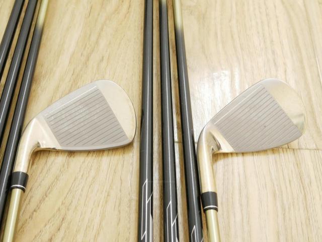 Iron set : PRGR : ชุดเหล็ก PRGR ID Nabla Red Titan (รุ่นท๊อปสุด หน้าเด้ง ไกลมาก) มีเหล็ก 5-Pw,Aw,Sw (8 ชิ้น) ก้านกราไฟต์ M-40 Flex SR