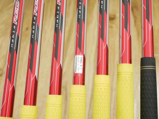 Iron set : PRGR : ชุดเหล็ก PRGR ID Nabla Red Titan (รุ่นท๊อปสุด หน้าเด้ง ไกลมาก) มีเหล็ก 5-Pw,Aw,Sw (8 ชิ้น) ก้านกราไฟต์ M-40 Flex SR