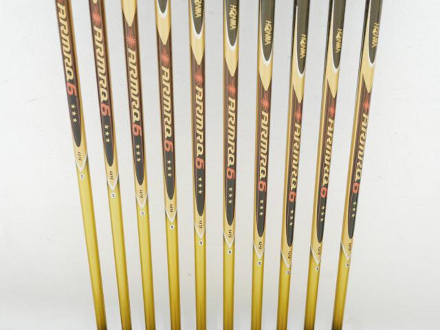 Iron set : Honma : **ก้าน 3 ดาว** ชุดเหล็ก Honma Beres IS-01 (หน้าเด้ง Maraging) มีเหล็ก 4-11,Aw,Sw (10 ชิ้น เทียบเท่า 4-Pw,Aw,Sw) ก้าน ARMRQ 6 (49) FLex R (3 ดาว)