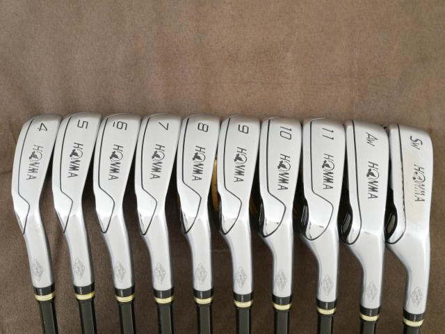 Iron set : Honma : **ก้าน 3 ดาว** ชุดเหล็ก Honma Beres IS-01 (หน้าเด้ง Maraging) มีเหล็ก 4-11,Aw,Sw (10 ชิ้น เทียบเท่า 4-Pw,Aw,Sw) ก้าน ARMRQ 6 (49) FLex R (3 ดาว)