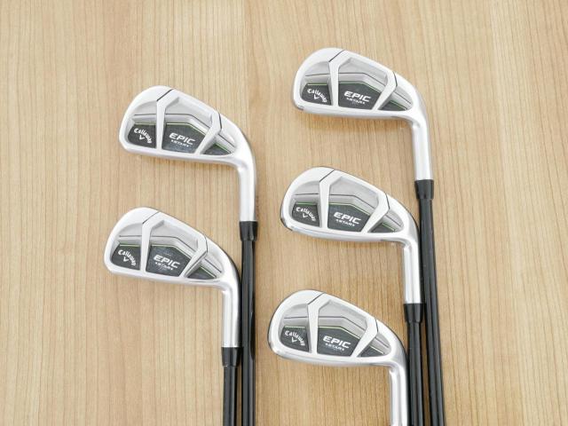 Iron set : Callaway : ชุดเหล็ก Callaway EPIC Star (ปี 2018 หน้าเด้ง โกงองศา ตีไกลมากๆ) มีเหล็ก 6-Pw (5 ชิ้น) ก้านกราไฟต์ Fujikura Speeder Evolution Flex R