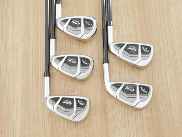 Iron set : Callaway : ชุดเหล็ก Callaway EPIC Star (ปี 2018 หน้าเด้ง โกงองศา ตีไกลมากๆ) มีเหล็ก 6-Pw (5 ชิ้น) ก้านกราไฟต์ Fujikura Speeder Evolution Flex R