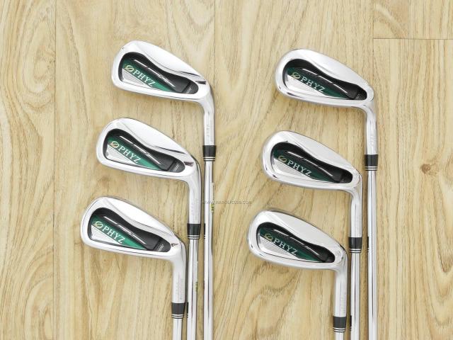 Iron set : Bridgestone : ชุดเหล็ก Bridgestone PHYZ (ปี 2018 รุ่นท๊อป ง่ายและไกลมาก) มีเหล็ก 5-Pw (6 ชิ้น) ก้านเหล็ก NS Pro Zelos 8 Flex R