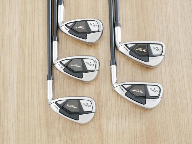 Iron set : Callaway : ชุดเหล็ก Callaway Rogue ST Max (ออกปี 2022 ตีง่าย ไกลมาก) มีเหล็ก 6-Pw (5 ชิ้น) ก้านกราไฟต์ Fujikura VENTUS 5 Flex R