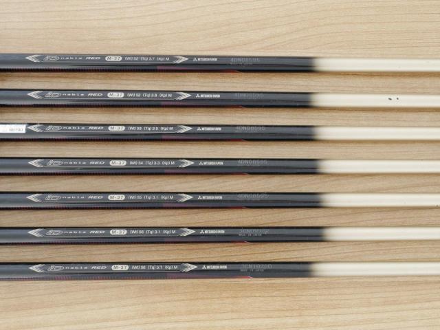 Iron set : PRGR : ชุดเหล็ก PRGR ID Nabla Red (รุ่นท๊อปสุด หน้าเด้ง ไกลมาก) มีเหล็ก 6-Pw,Aw,Sw (7 ชิ้น) ก้านกราไฟต์ M-37 Flex R