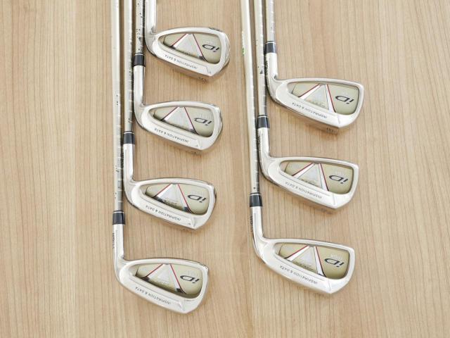 Iron set : PRGR : ชุดเหล็ก PRGR ID Nabla Red (รุ่นท๊อปสุด หน้าเด้ง ไกลมาก) มีเหล็ก 6-Pw,Aw,Sw (7 ชิ้น) ก้านกราไฟต์ M-37 Flex R