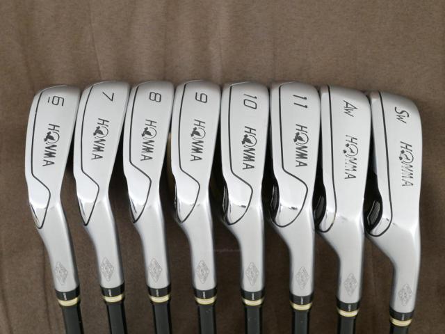 Iron set : Honma : ชุดเหล็ก Honma Beres IS-01 (หน้าเด้ง Maraging) มีเหล็ก 6-11,Aw,Sw (8 ชิ้น เทียบเท่า 5-Pw,Aw,Sw) ก้าน ARMRQ 6 (45) Flex R (2 ดาว)