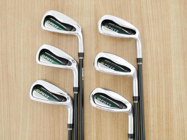 Iron set : Bridgestone : ชุดเหล็ก Bridgestone PHYZ (ปี 2018 รุ่นท๊อป ง่ายและไกลมาก) มีเหล็ก 6-Pw,Aw (6 ชิ้น) ก้านกราไฟต์ Flex SR