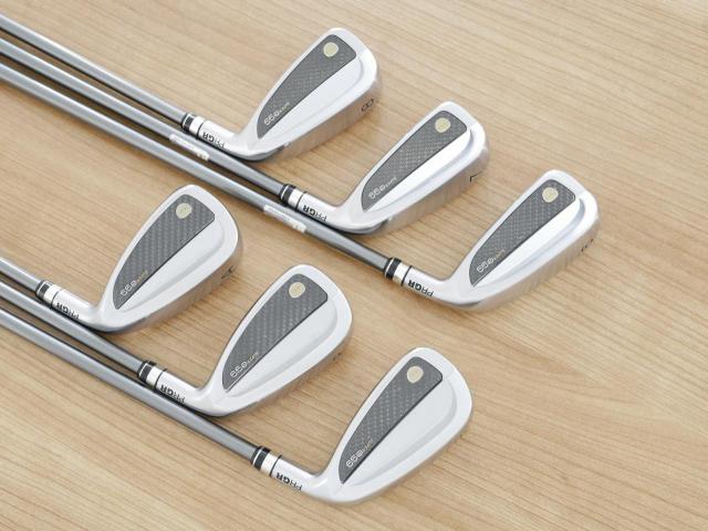 Iron set : PRGR : ชุดเหล็กกระเทย PRGR Super Egg Iron (รุ่นปี 2023 ตัวท๊อปสุด หน้าเด้งเกินกฏ ใช้แข่งไม่ได้ ตีไกลมากๆ) มีเหล็ก 6-Pw,Aw (6 ชิ้น) ก้านกราไฟต์ Flex R (M-37)