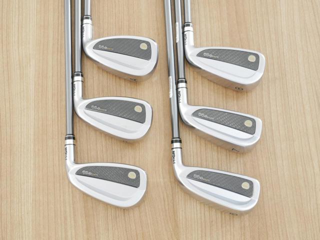 Iron set : PRGR : ชุดเหล็กกระเทย PRGR Super Egg Iron (รุ่นปี 2023 ตัวท๊อปสุด หน้าเด้งเกินกฏ ใช้แข่งไม่ได้ ตีไกลมากๆ) มีเหล็ก 6-Pw,Aw (6 ชิ้น) ก้านกราไฟต์ Flex R (M-37)