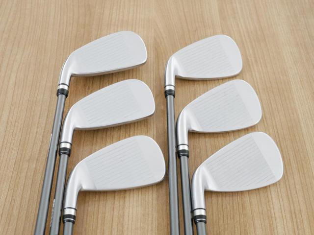 Iron set : PRGR : ชุดเหล็กกระเทย PRGR Super Egg Iron (รุ่นปี 2023 ตัวท๊อปสุด หน้าเด้งเกินกฏ ใช้แข่งไม่ได้ ตีไกลมากๆ) มีเหล็ก 6-Pw,Aw (6 ชิ้น) ก้านกราไฟต์ Flex R (M-37)