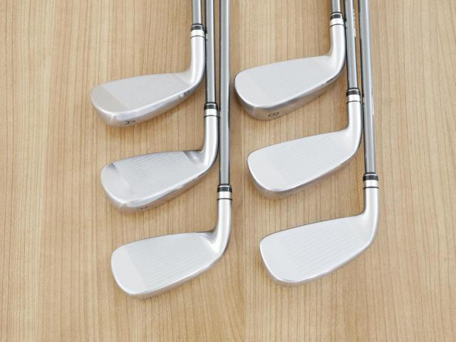 Iron set : PRGR : ชุดเหล็กกระเทย PRGR Super Egg Iron (รุ่นปี 2023 ตัวท๊อปสุด หน้าเด้งเกินกฏ ใช้แข่งไม่ได้ ตีไกลมากๆ) มีเหล็ก 6-Pw,Aw (6 ชิ้น) ก้านกราไฟต์ Flex R (M-37)