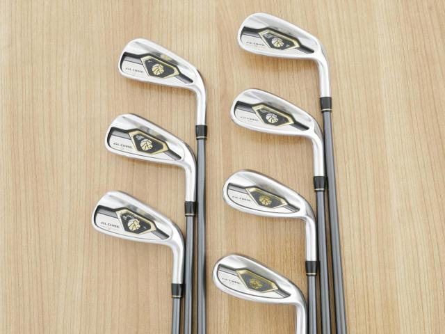 Iron set : Taylormade : ชุดเหล็ก Taylormade Gloire G (รุ่นท๊อปสุด ตีไกลมากๆ เหล็ก 7 Loft 26.5 หน้าเด้ง) มีเหล็ก 6-Pw,Aw,Sw (7 ชิ้น) ก้านกราไฟต์ Flex R